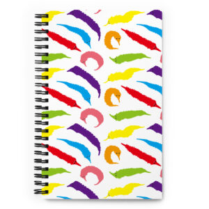 Rainbow Worm on a String Print Spiral Notebook