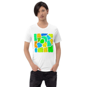 Colorful Silly Geometric Frogs Unisex T-Shirt