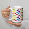 Rainbow Worm on a String Print Glossy Ceramic Mug/Coffee Cup - Image 2