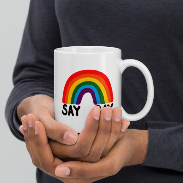 Say Gay Pride Mug with Rainbow