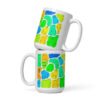 Colorful Silly Geometric Frogs Print Mug - Image 2