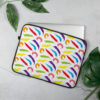 Rainbow Worm on a String Print Laptop Sleeve Case - Image 2