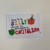 Born to Be Silly, Forced to Participate in Capitalism Sticker with Cat & Frog - Image 2