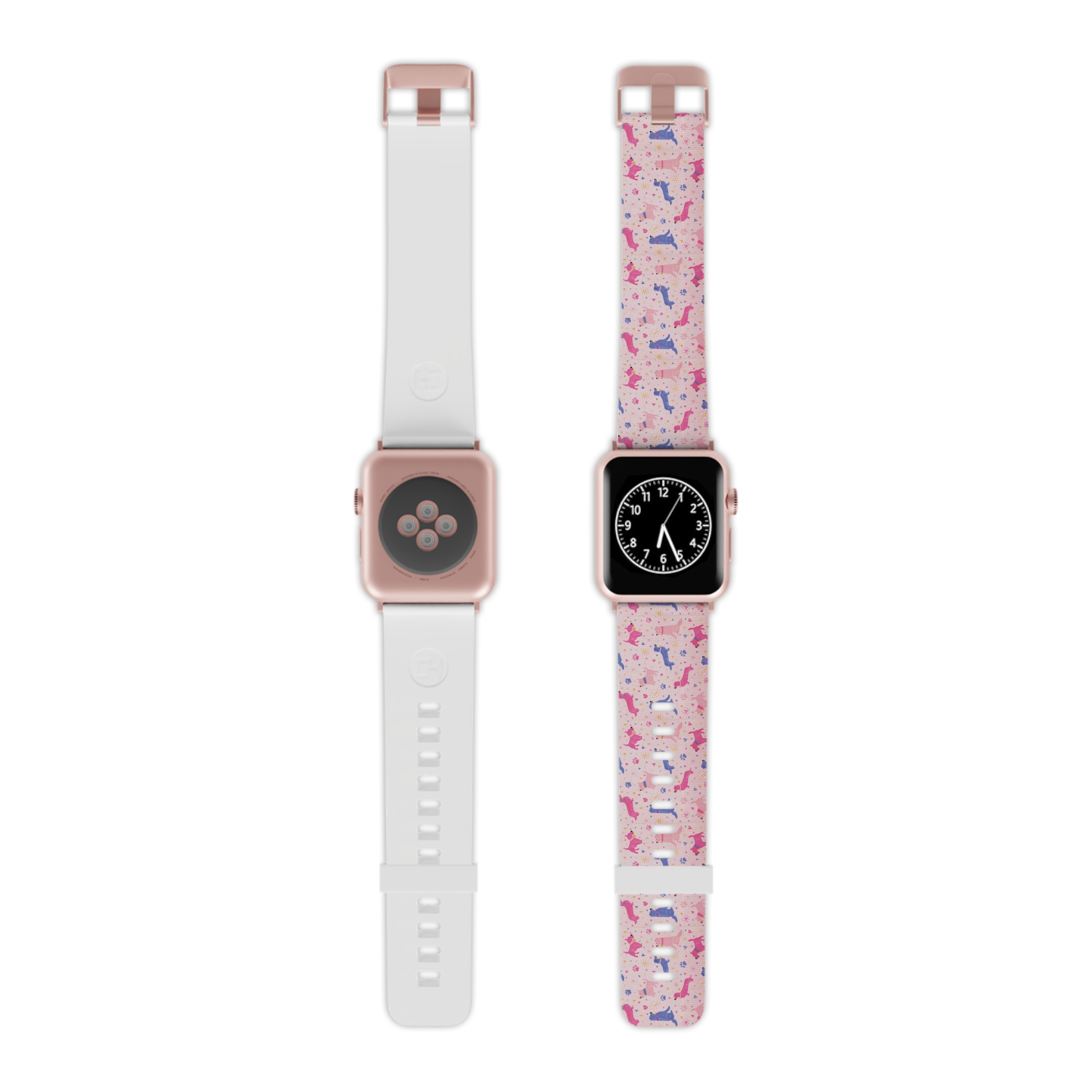Preppy Pink Dog Print Smart Watch Watchband Band Compatible with Apple Watch - Image 4