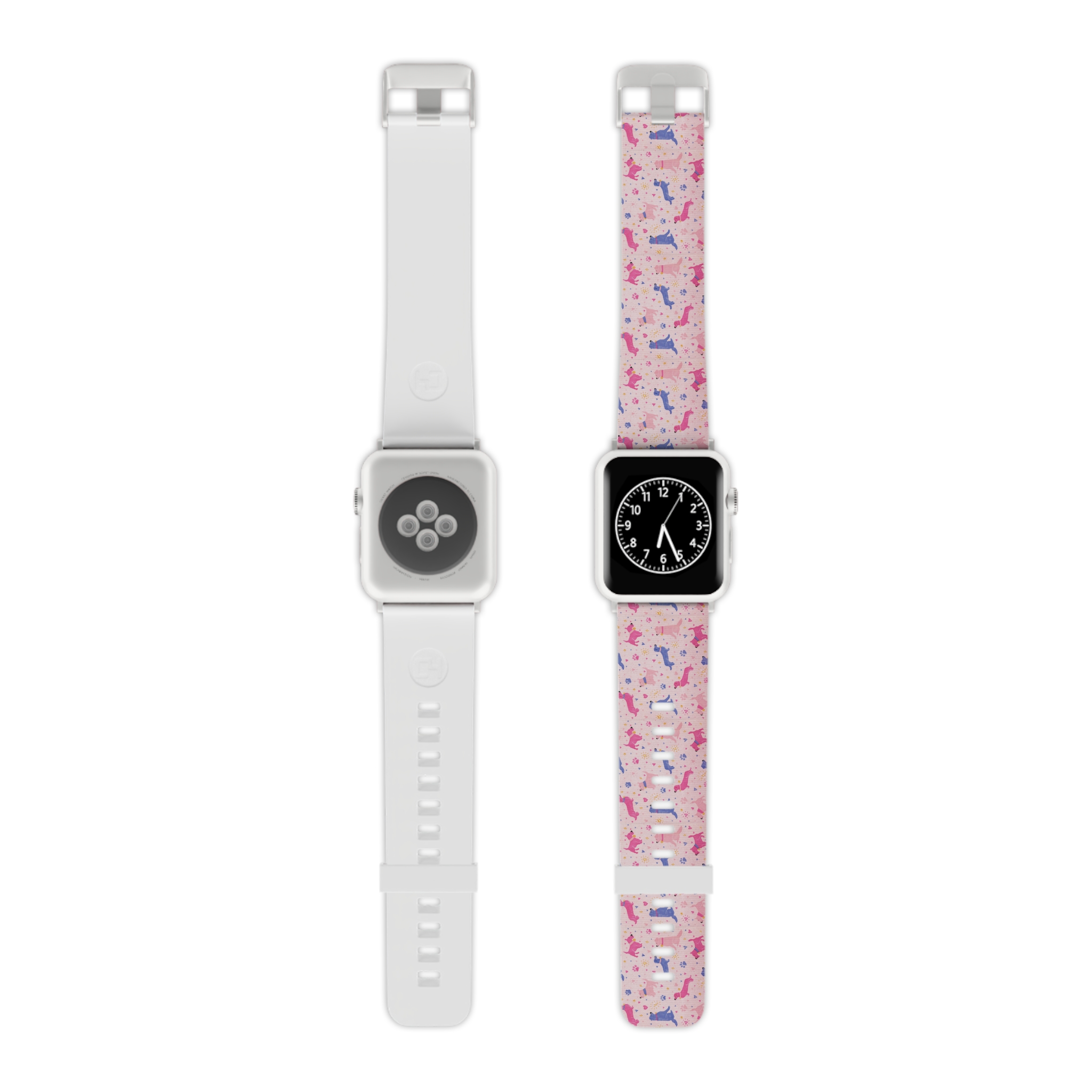 Preppy Pink Dog Print Smart Watch Watchband Band Compatible with Apple Watch - Image 7