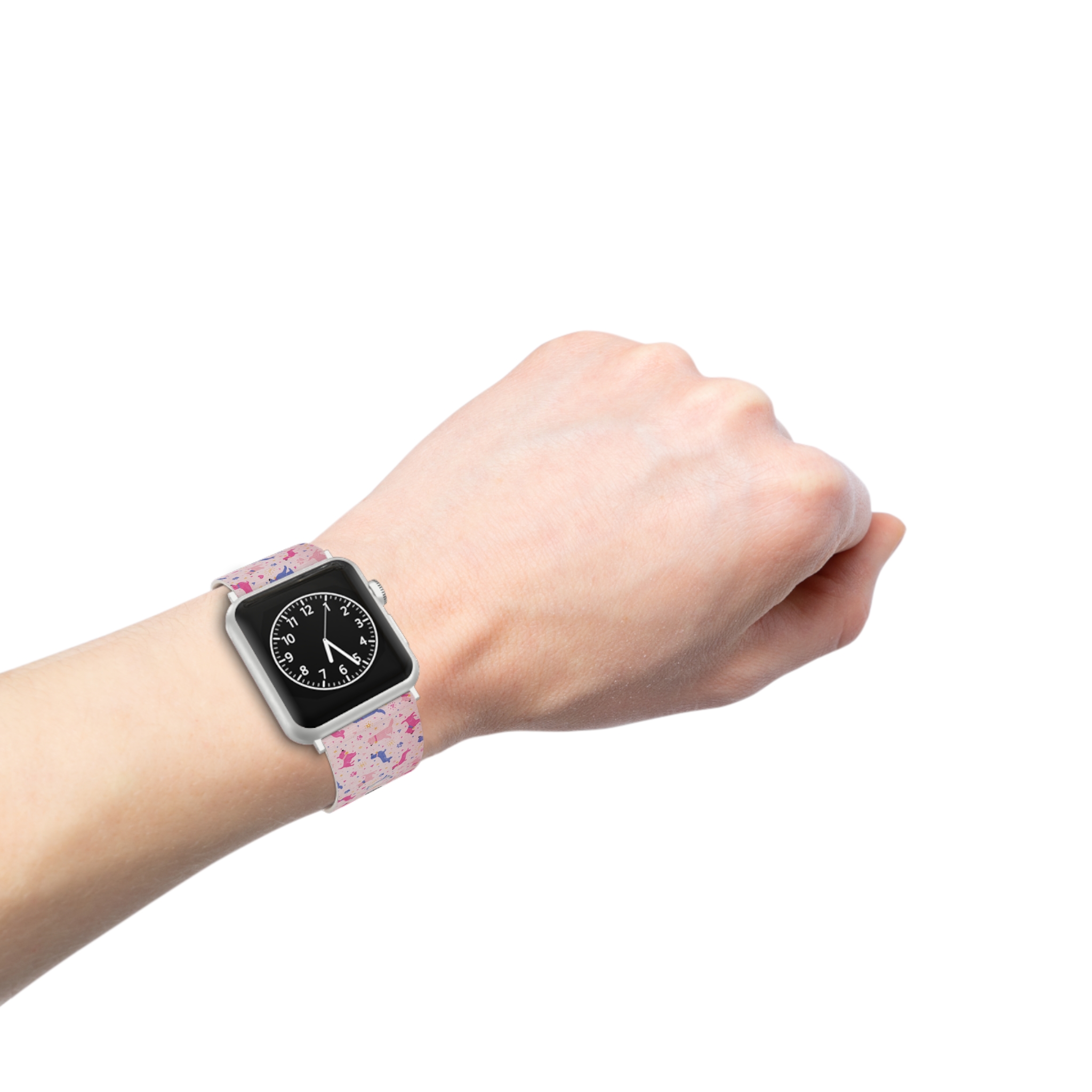 Preppy Pink Dog Print Smart Watch Watchband Band Compatible with Apple Watch - Image 9