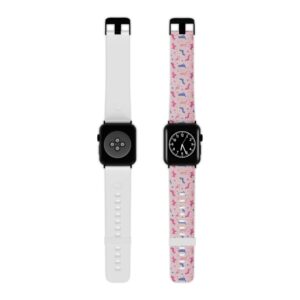 Preppy Pink Dog Print Smart Watch Watchband Band Compatible with Apple Watch