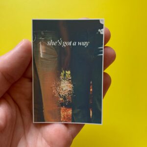 She's Got a Way Sapphic Stickers - Romantic Lesbians Holding Hands Aesthetic Sticker