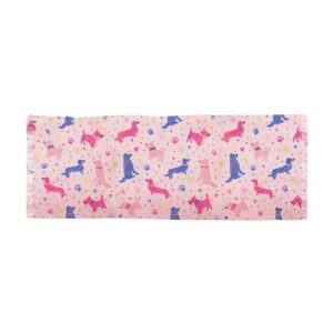 Preppy Pink Dog Print Light Scarf