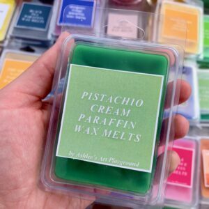 Pistachio Cream Paraffin Wax Melts: Green Dessert Scented Tarts