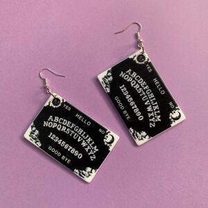 Ouija Board Dangle Earrings - Clip Ons Available