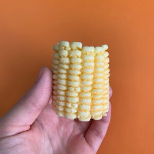Novelty Yellow Realistic Corn on the Cob Shaped Goat Milk Bar Soap: Buttered Movie Theater Popcorn Scented