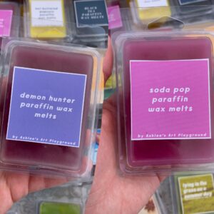 Demon Hunter & Soda Pop Scented Paraffin Wax Melts - Pink and Purple