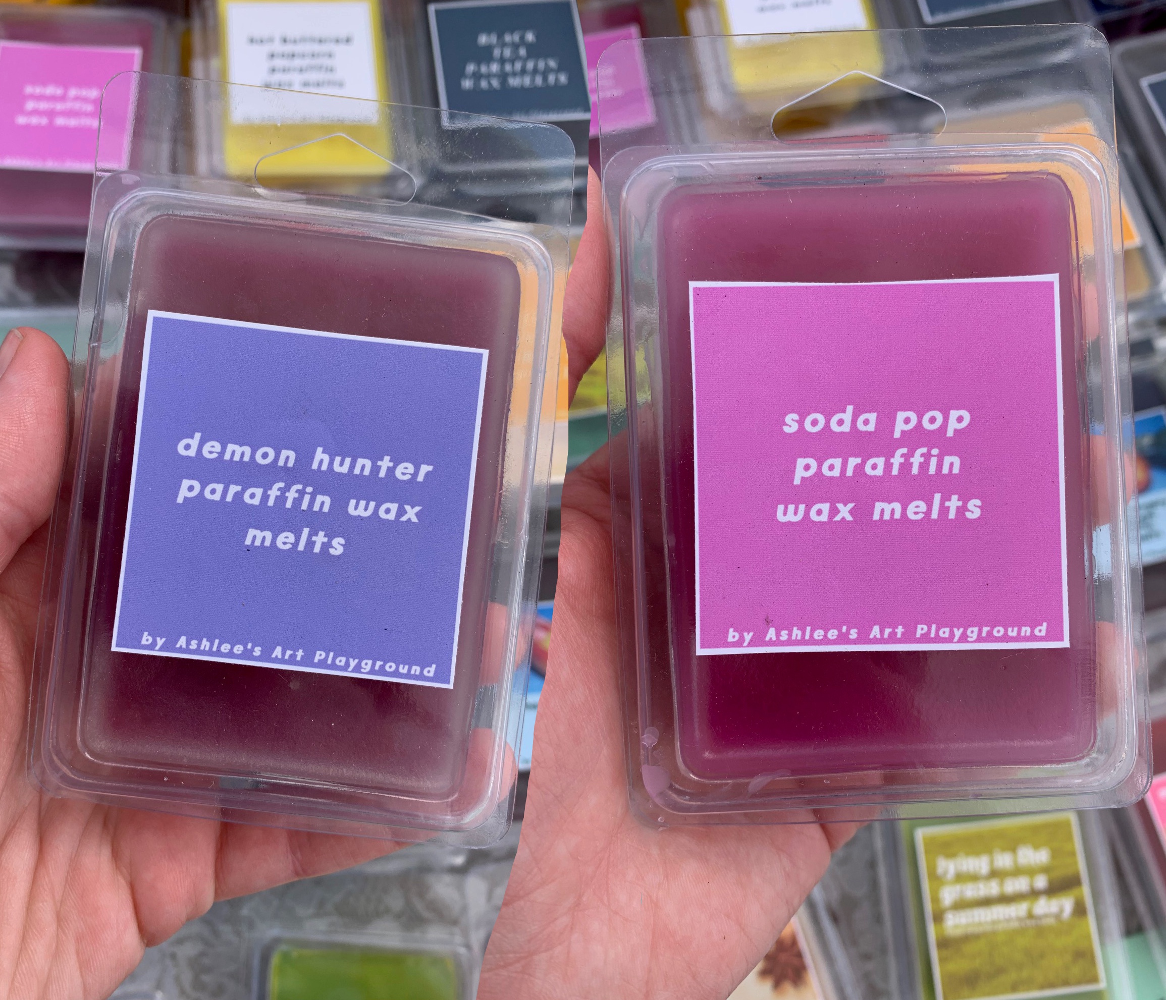 Demon Hunter & Soda Pop Scented Paraffin Wax Melts - Pink and Purple